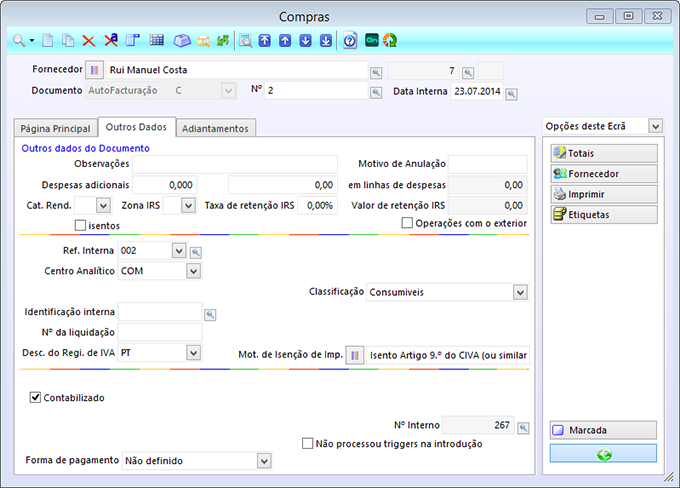 Como aplicar a isenção de IVA no software ARTSOFT